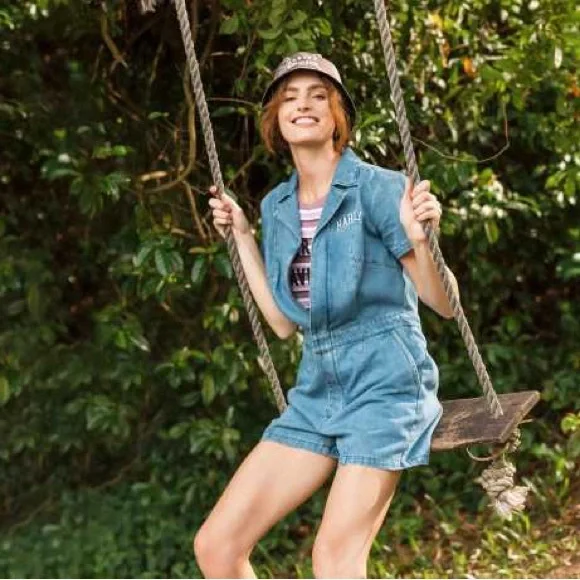 Harley-Davidson Blue Denim Jumpsuit X-Small - Picture 4 of 5